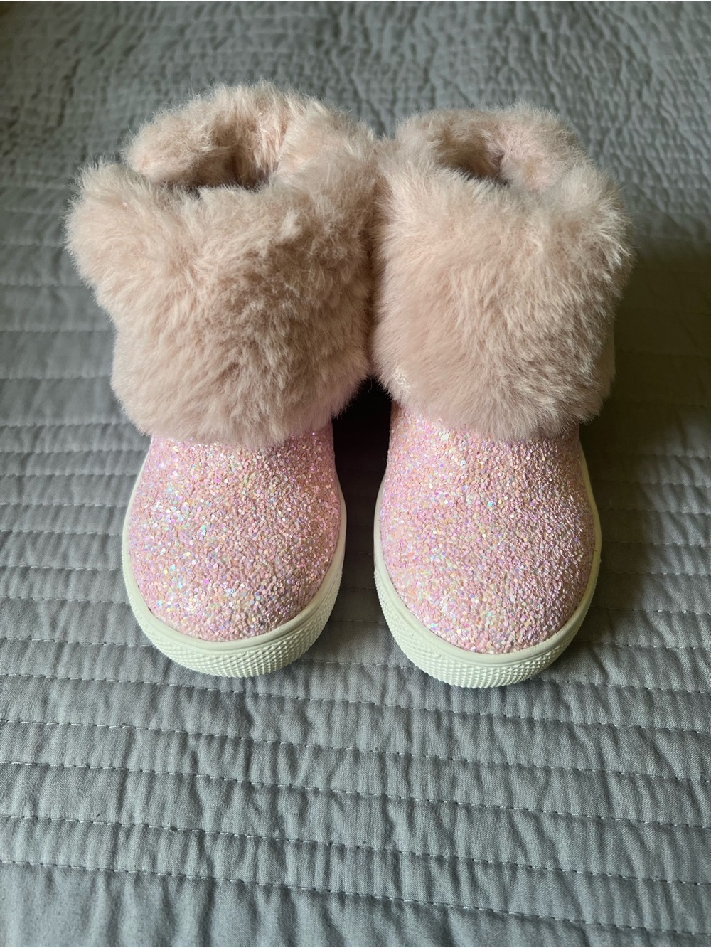 Sugar | NWOT| Pink Glitter Ankle Boots 6c